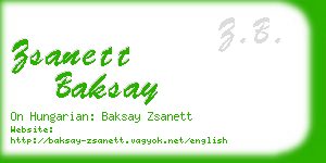 zsanett baksay business card